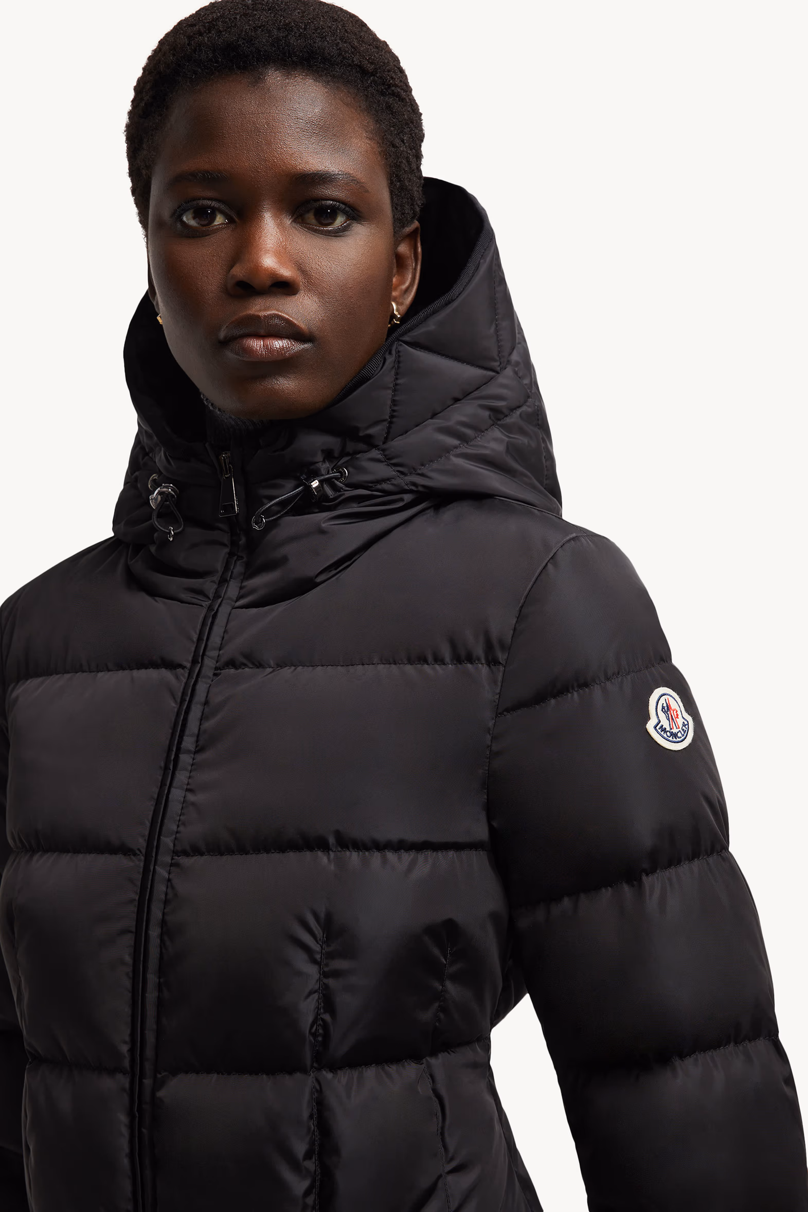 Avocette Hooded Long Down Jacket Women Black Moncler 4